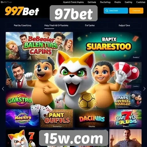 Variedade de jogos disponíveis no site 97bet
